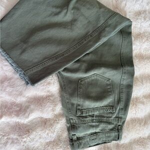 Blank NYC Cropped Olive Jeans